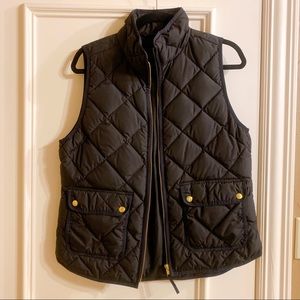 J Crew Excursion Quilted Down Puffer Vest Black Size M